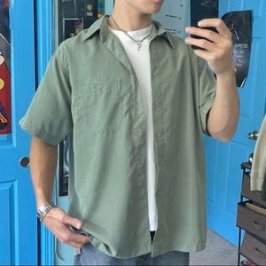Mint Green Short Sleeve Button Down